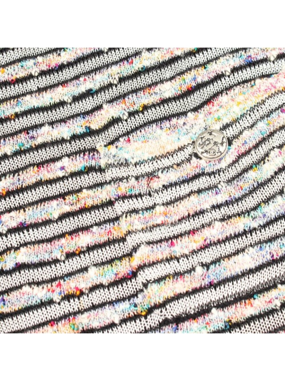 Chanel Dress Sleeveless Border White Multi Color Rayon Cotton - Picture 7 of 10